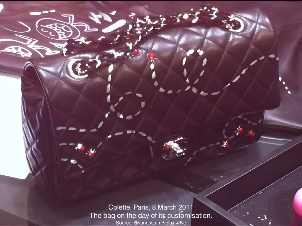 Chanel Ladybug Classic Medium Flap (Hand-Painted by Kevin Lyons)