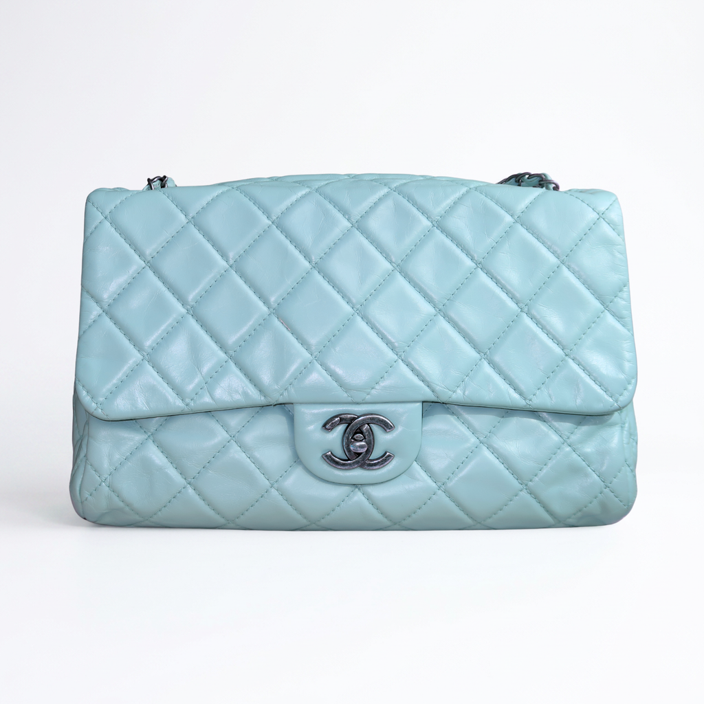 Chanel Large Coco Soft Flap in Light Blue