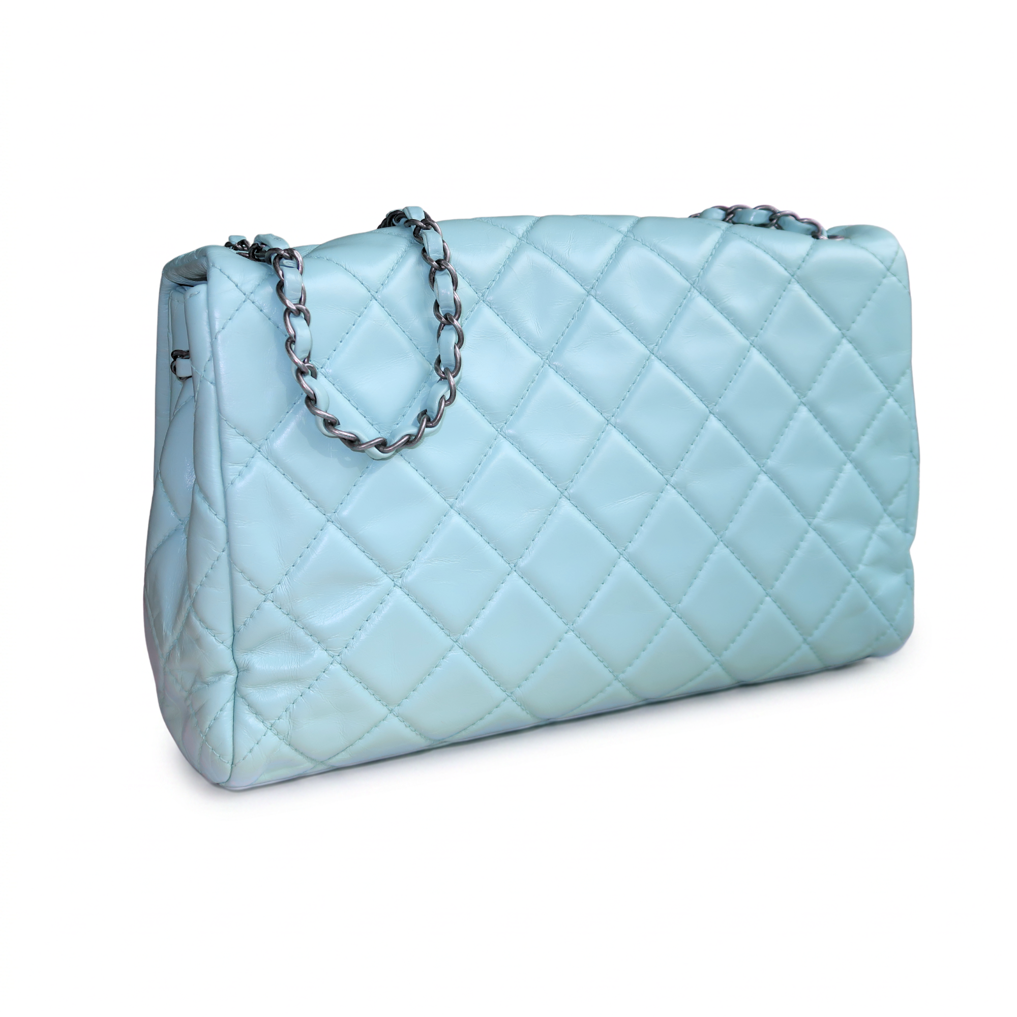 Chanel Large Coco Soft Flap in Light Blue