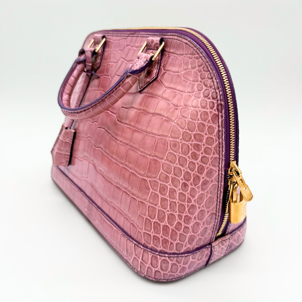 Louis Vuitton Alma PM in Matte Mauve Alligator