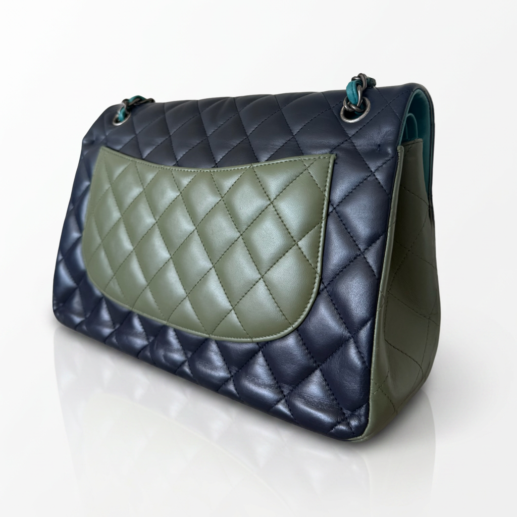 Chanel Tricolor Classic Double Flap Jumbo