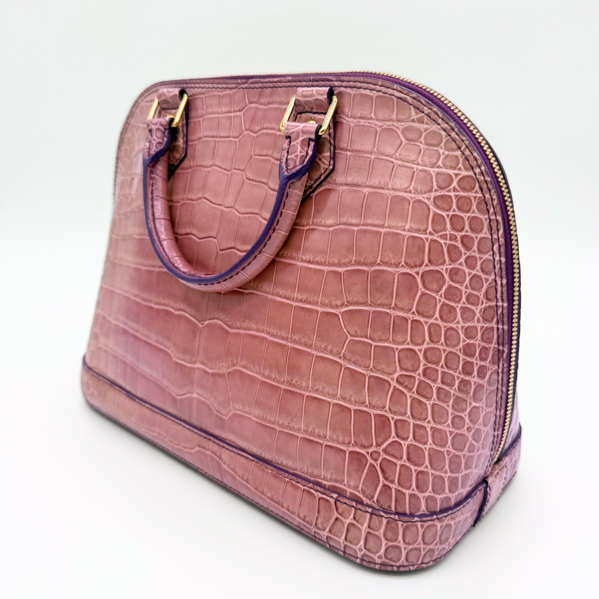 Louis Vuitton Alma PM in Matte Mauve Alligator