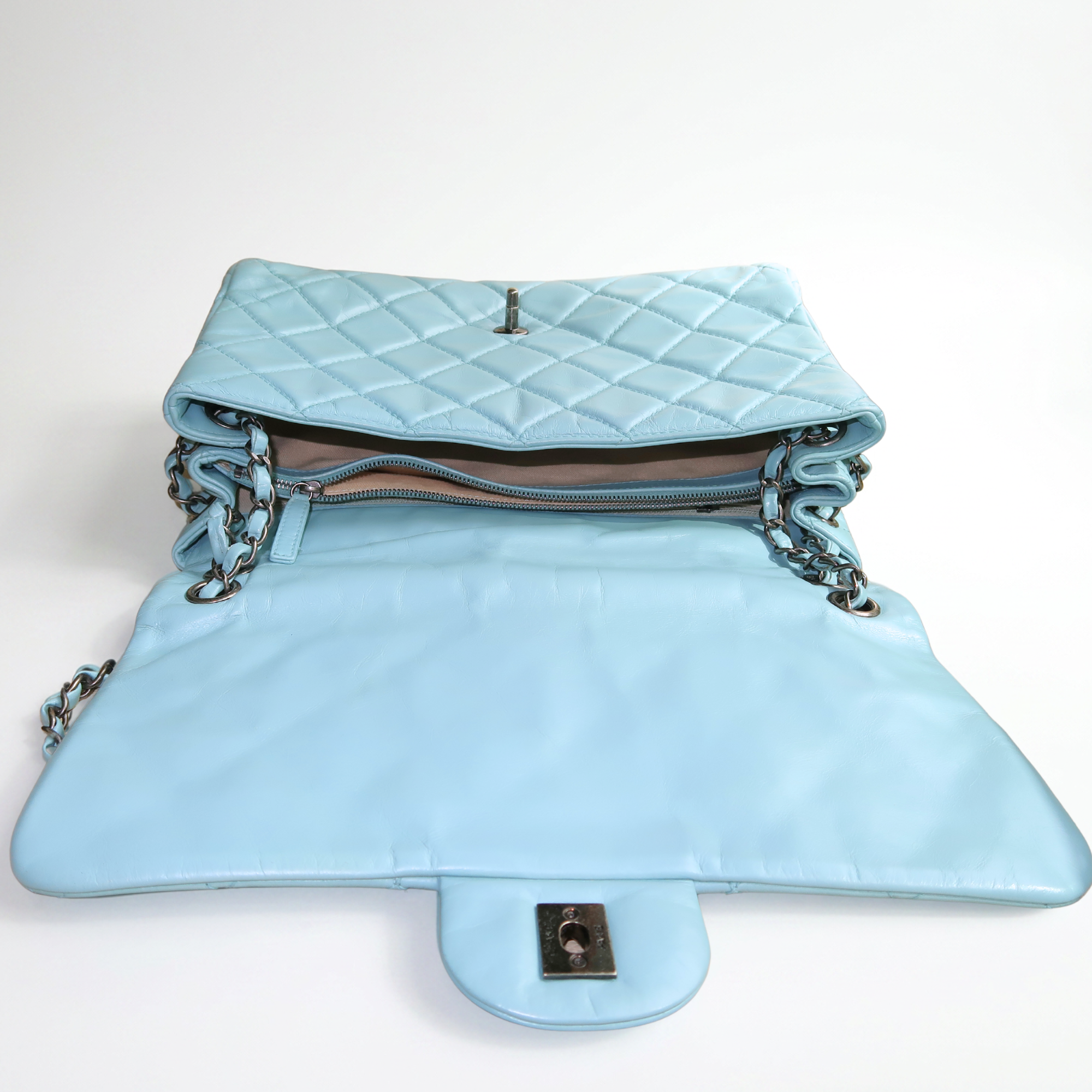 Chanel Large Coco Soft Flap in Light Blue