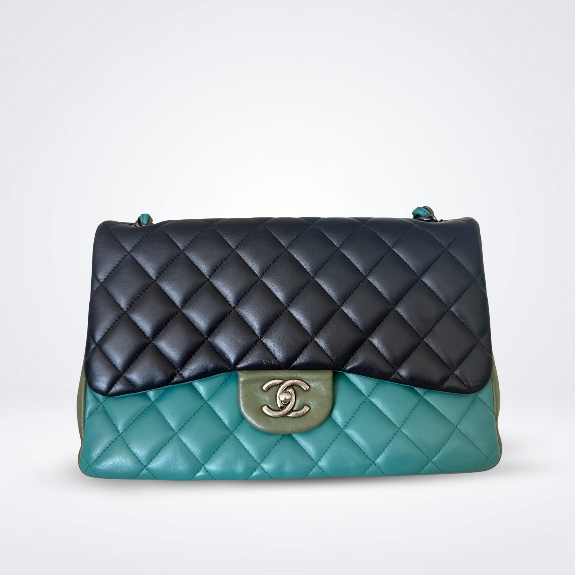 Chanel Tricolor Classic Double Flap Jumbo