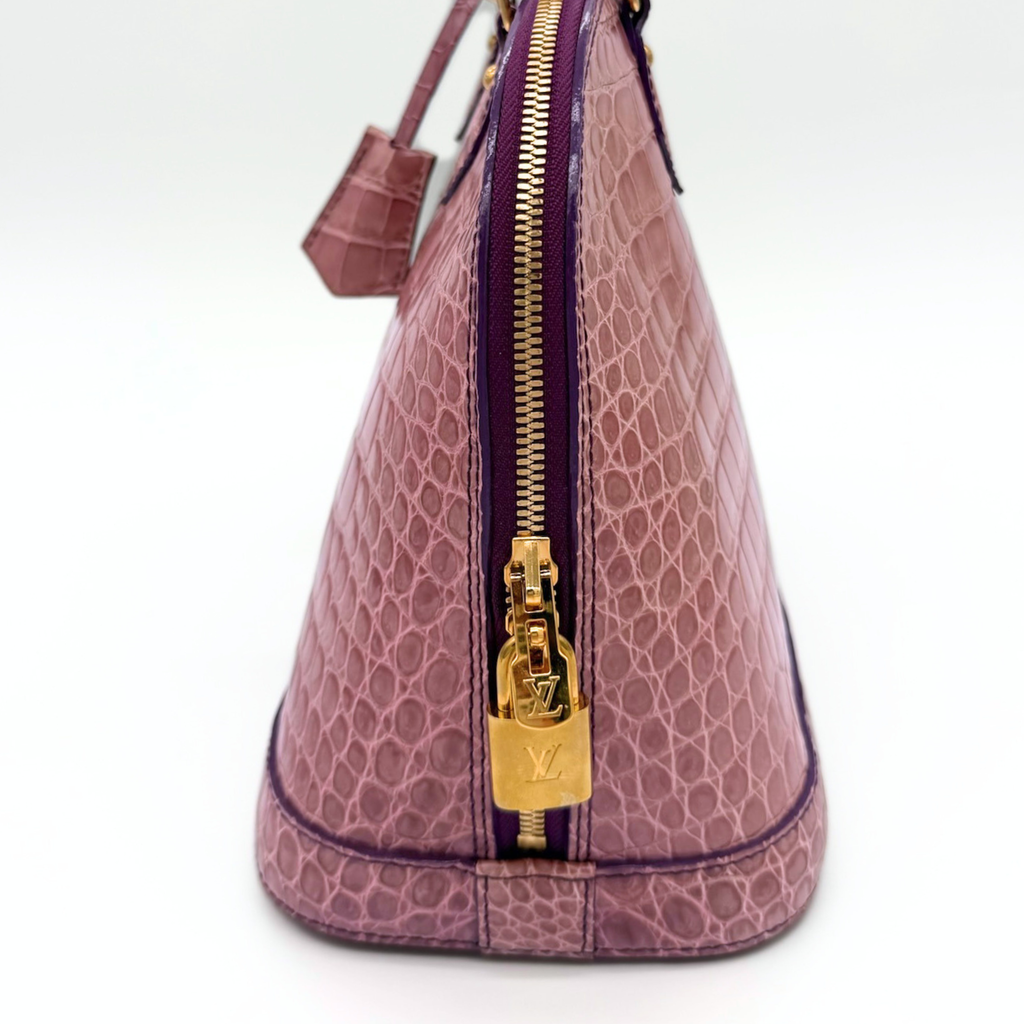 Louis Vuitton Alma PM in Matte Mauve Alligator