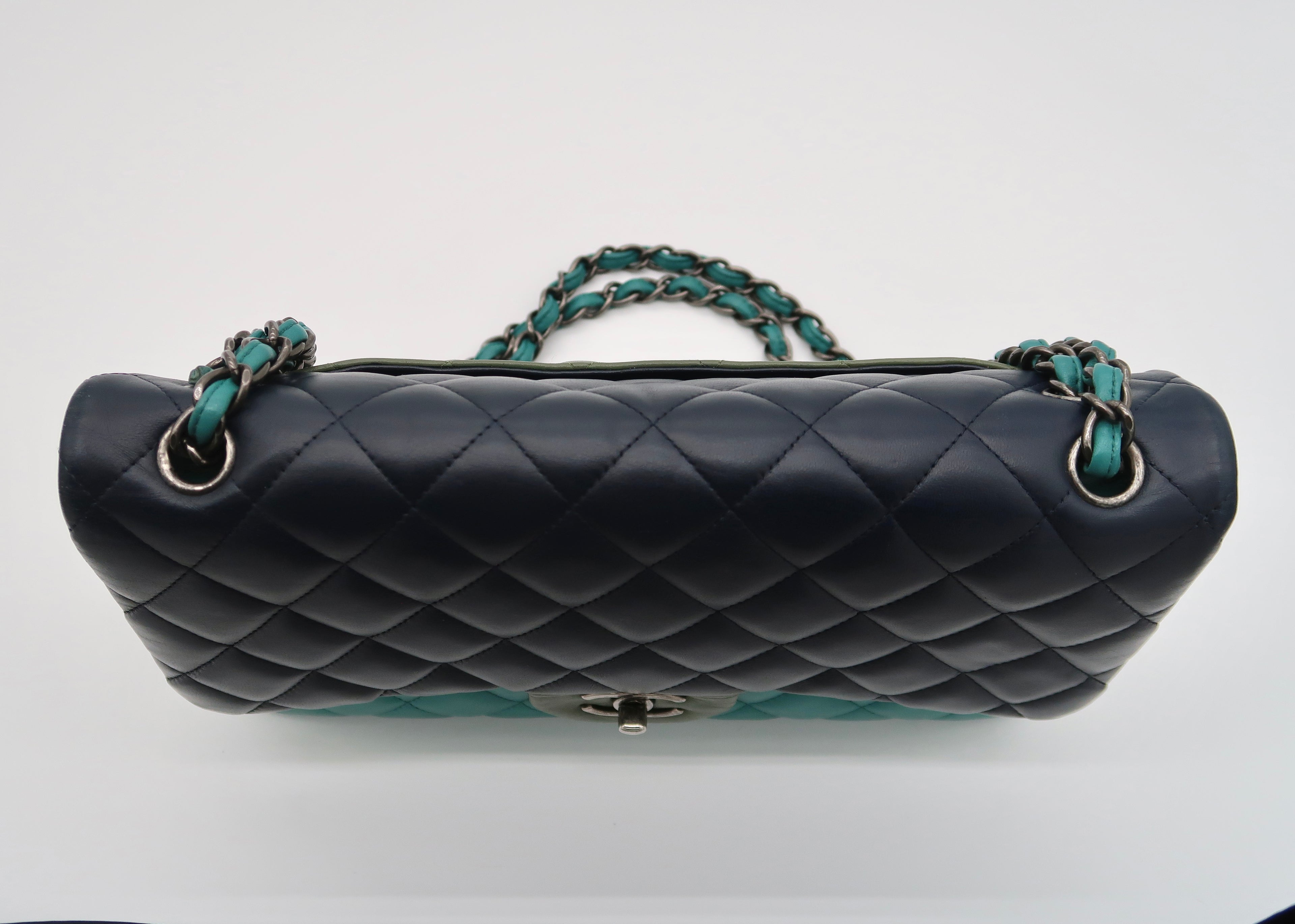 Chanel Tricolor Classic Double Flap Jumbo