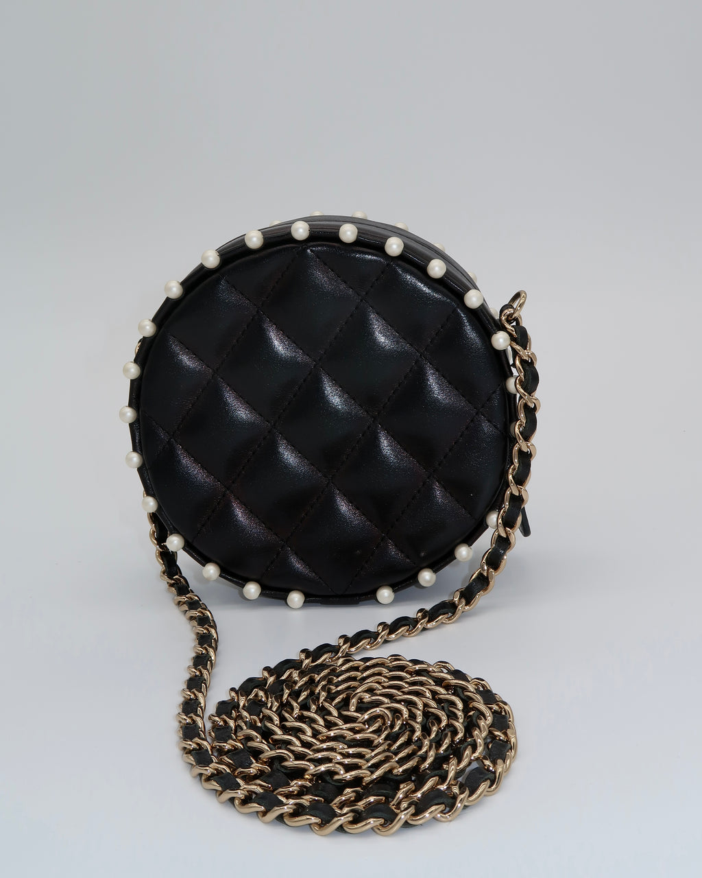 Chanel Pearl Studded Round Crossbody