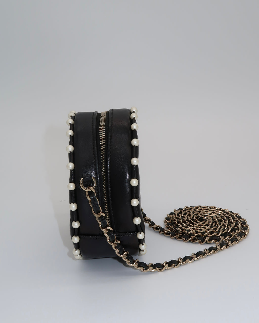 Chanel Pearl Studded Round Crossbody