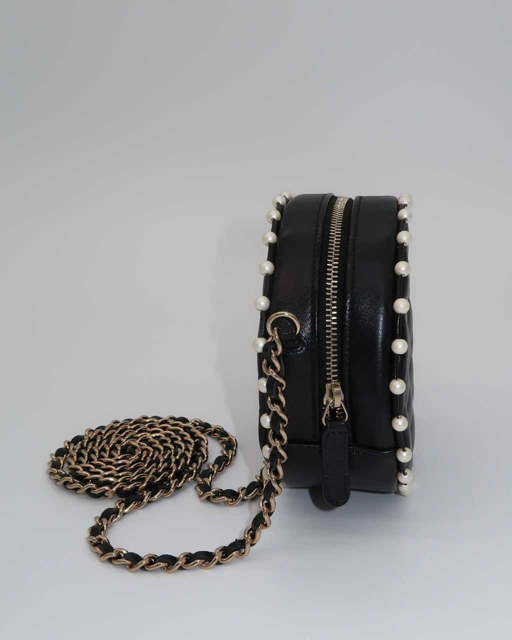 Chanel Pearl Studded Round Crossbody