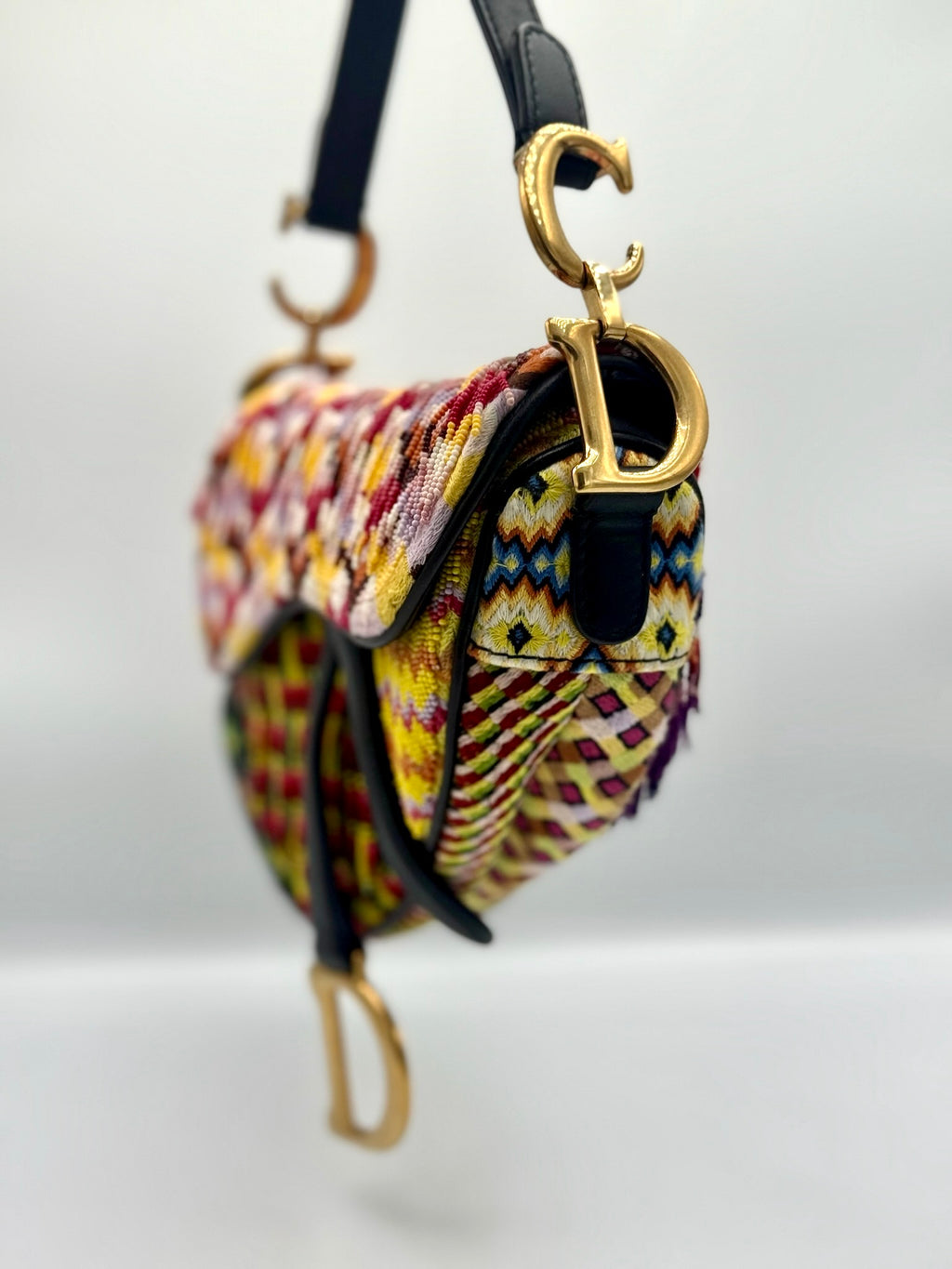 Dior Beaded Mini Saddle Bag
