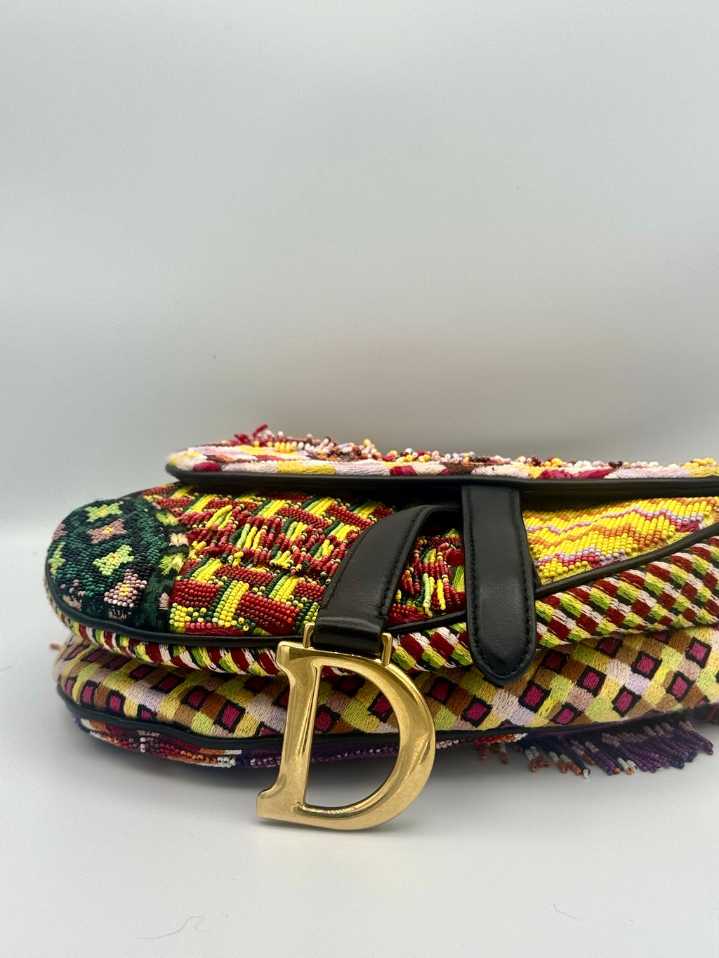 Dior Beaded Mini Saddle Bag